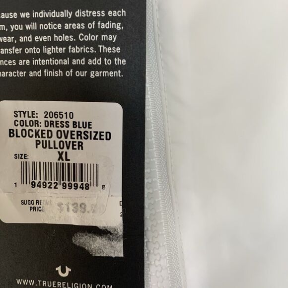 NWT True Religion Cropped Windbreaker Pullover Jacket Women's XL $139 Msrp - Picture 4 of 7